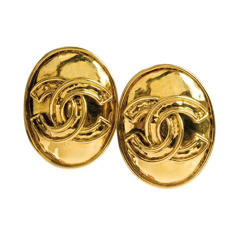 faux Chanel logo earrings